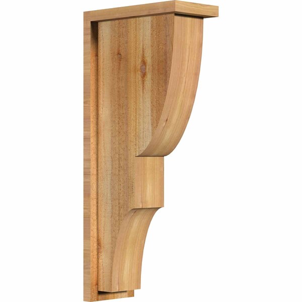 Ekena Millwork Ridgewood Rough Sawn Corbel w/Backplate, Western Red Cedar, 6"W x 12"D x 28"H COR06X12X28RID01RWR - main